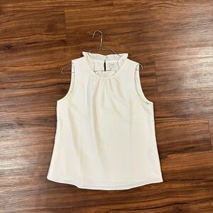 J.CREW Women's Sleeveless Blouse Cream Size Small